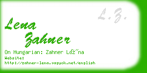 lena zahner business card